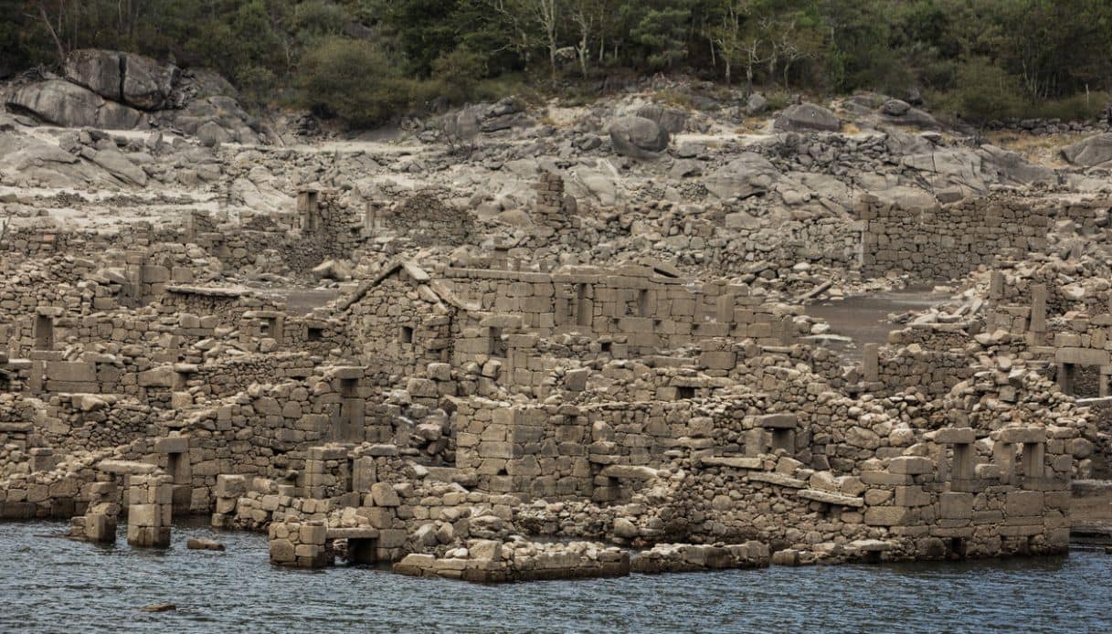 An evocative submerged village that only resurfaces when it is dry